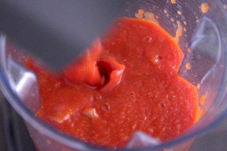Puree soup in a blender or with an immersion blender.