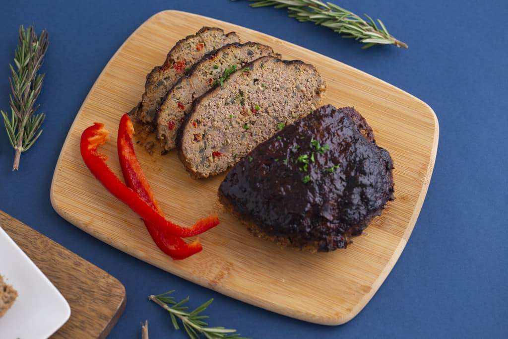Healthy meatloaf in air fryer