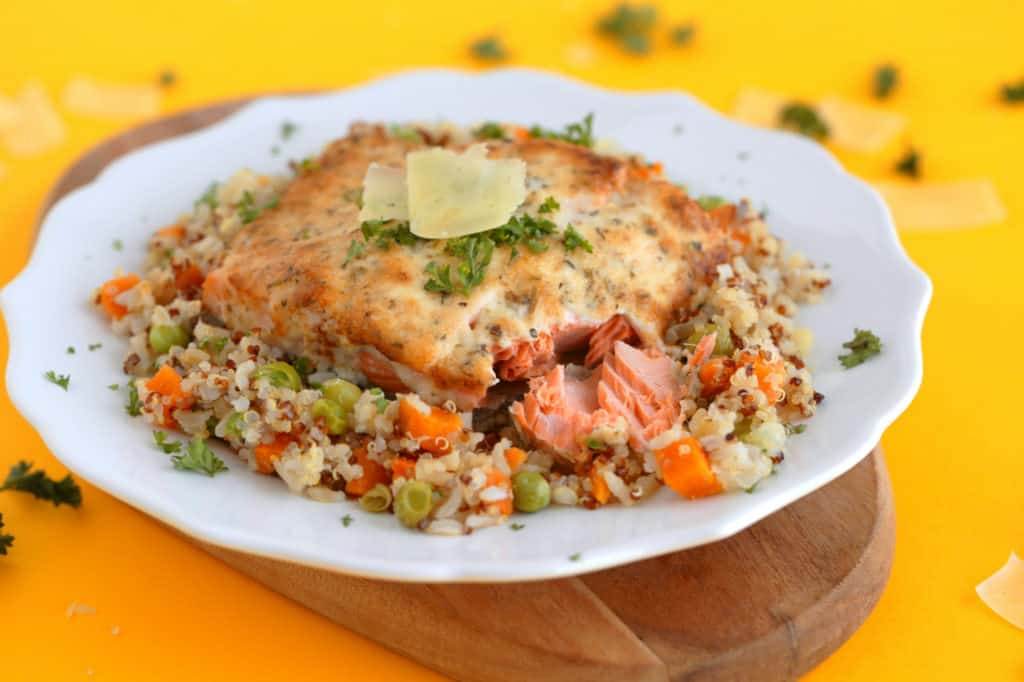 Parmesan Crusted Air Fryer Salmon