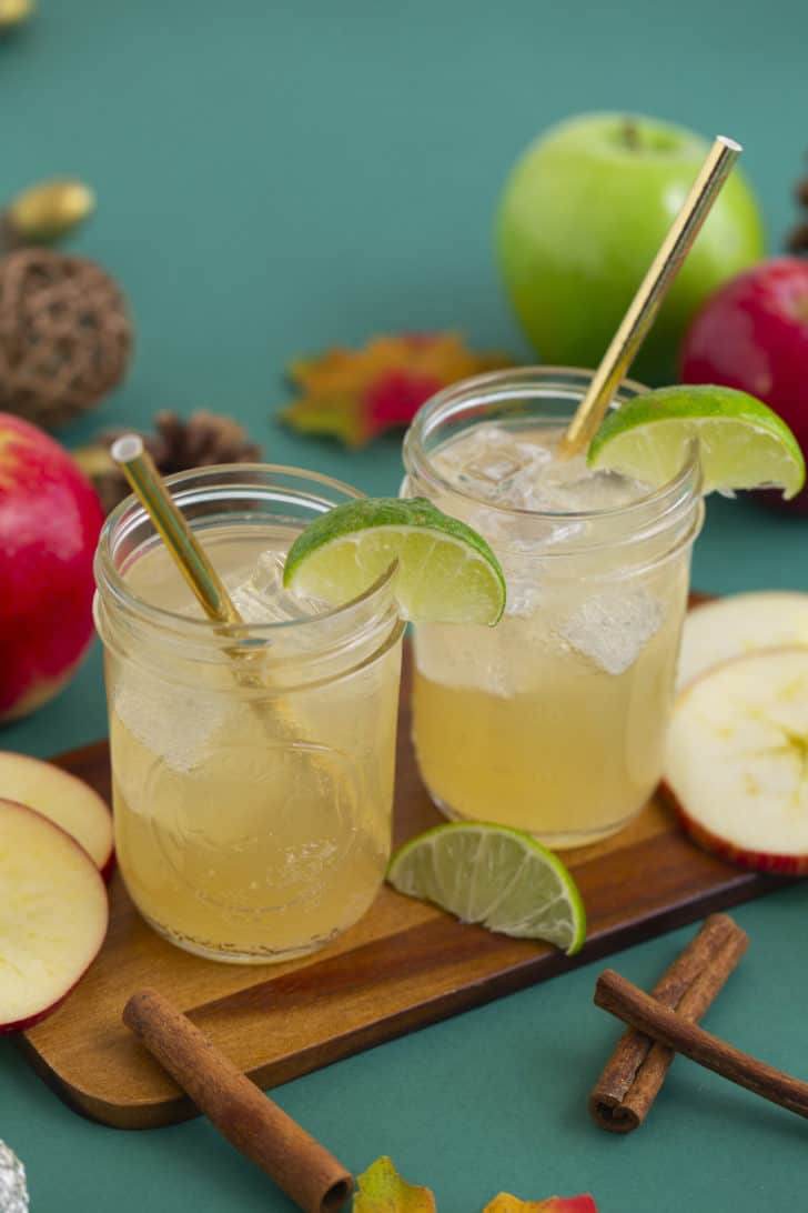 Apple Cider Ginger Beer Mocktail