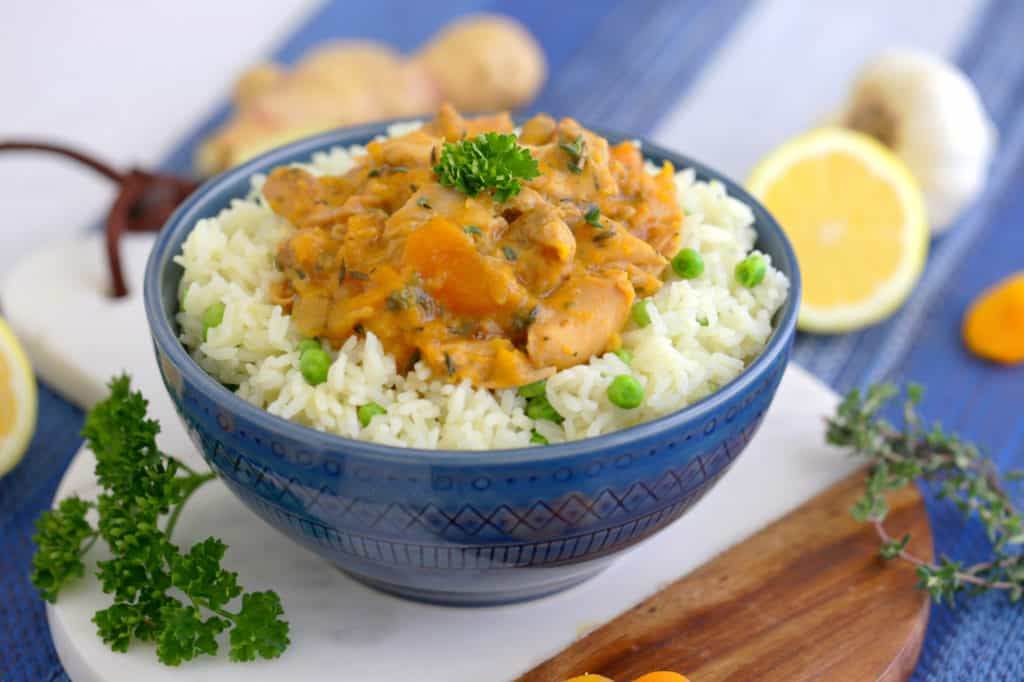 Instant Pot Apricot Chicken Recipe, healthy apricot chicken recipe, chicken with dried apricots, apricot glazed chicken, instant pot recipes, instant pot chicken thighs, healthy pressure cooker recipes, instant pot rice