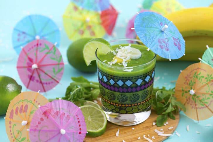 Green smoothie with arugula