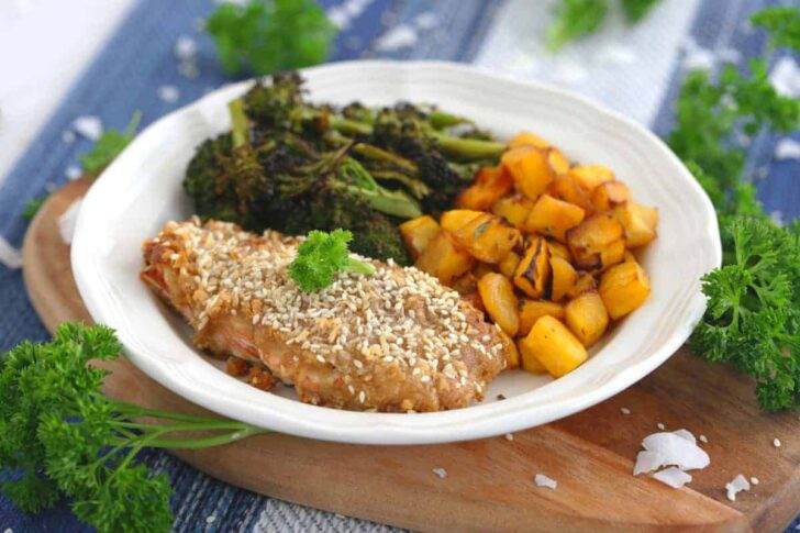 Baked Coconut Sesame Salmon
