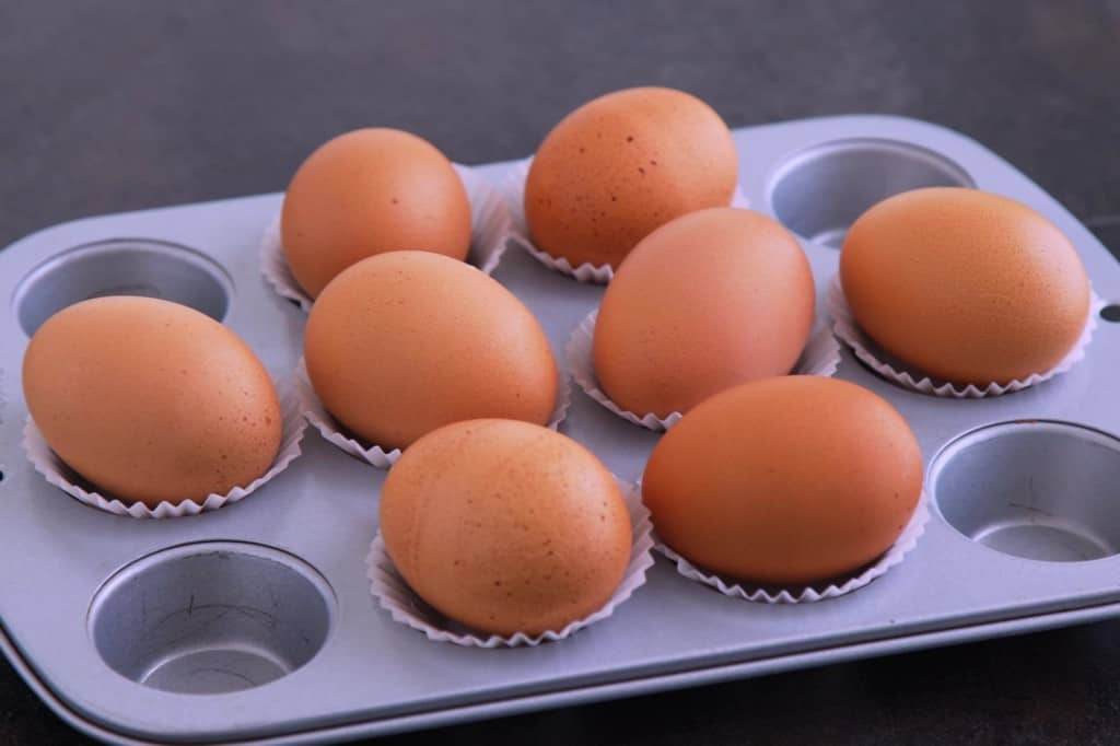 Easy Peel Baked Hard Boiled Eggs