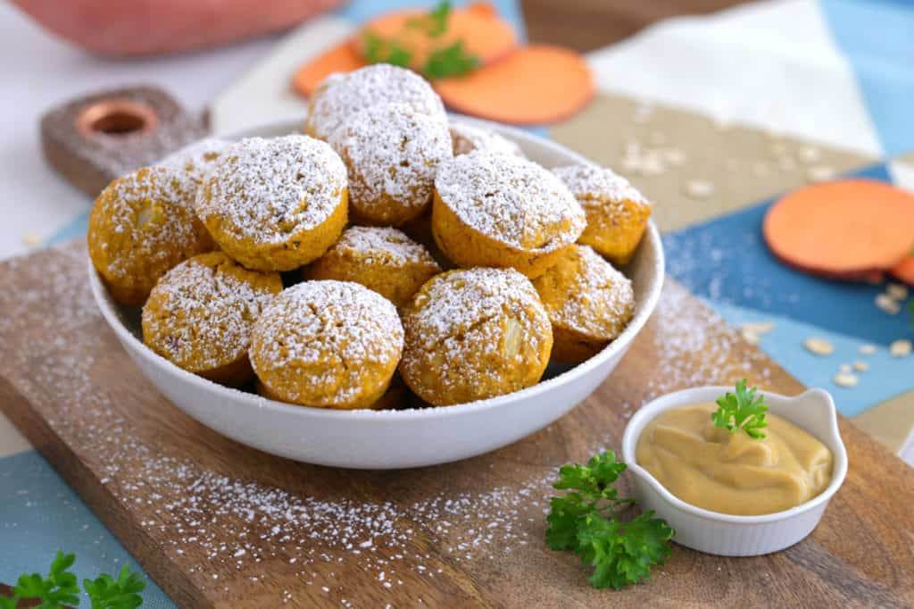 gluten free baked hush puppies, baked sweet potato hush puppies, healthy baked hush puppies, baked hush puppies recipe easy, easy thanksgiving appetizers