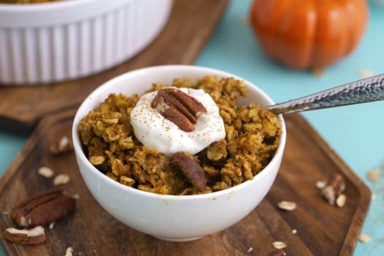 Pumpkin Pie Baked Oatmeal