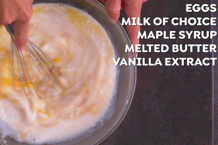 Separately, combine the wet ingredients, whisking to integrate.