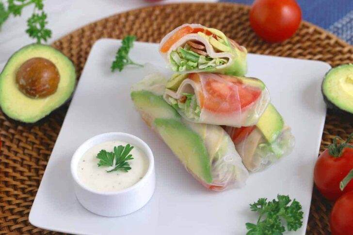 BLT Summer Rolls with Avocado