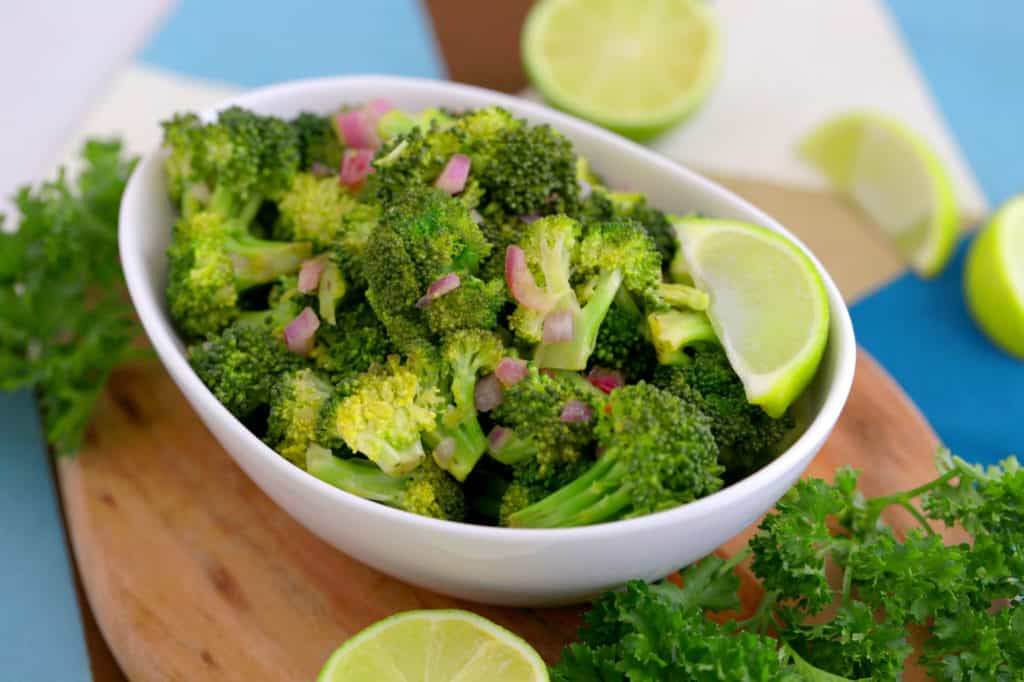 Cold Broccoli Salad Recipe, healthy broccoli salad, how to make broccoli salad, vegan broccoli salad, how to cook broccoli in microwave, microwave broccoli recipes