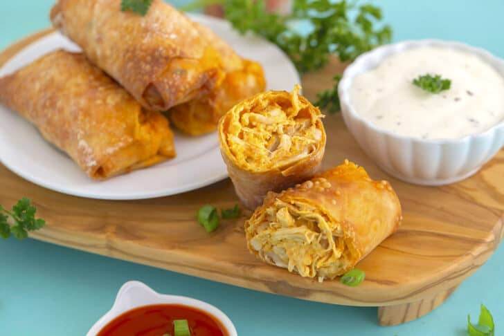 How to Make Buffalo Chicken Egg Rolls in Air Fryer