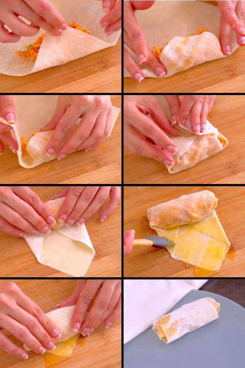 How to wrap buffalo chicken egg rolls