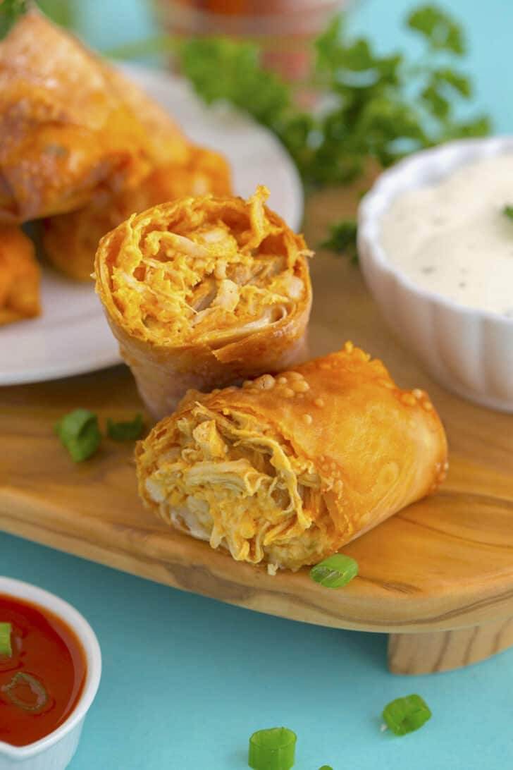 Buffalo Chicken Egg Rolls in Air Fryer