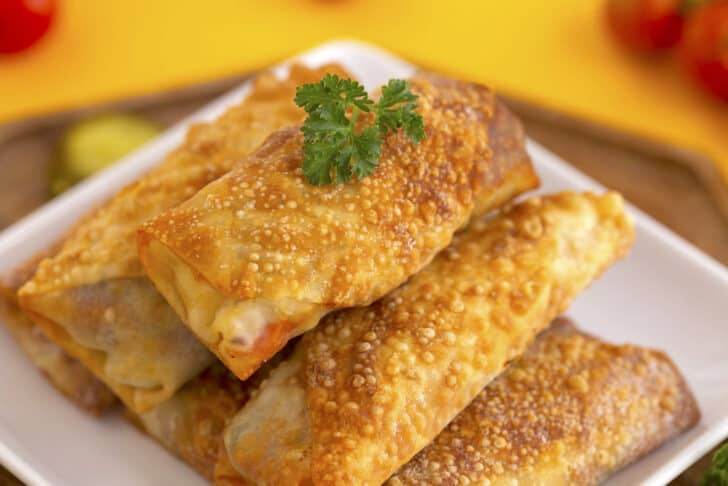 Air Fryer Cheeseburger Egg Rolls
