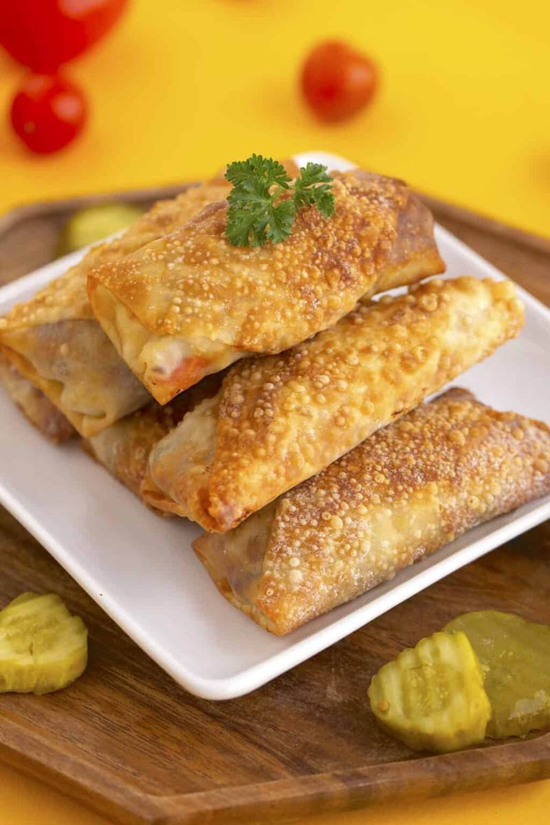 How to Make Cheeseburger Egg Rolls in Air Fryer