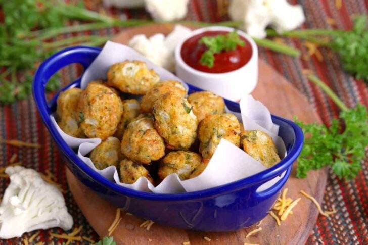 Cheesy Cauliflower Tots