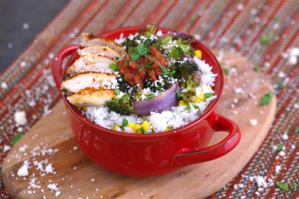 Chicken Burrito Bowl Meal Prep Dinner