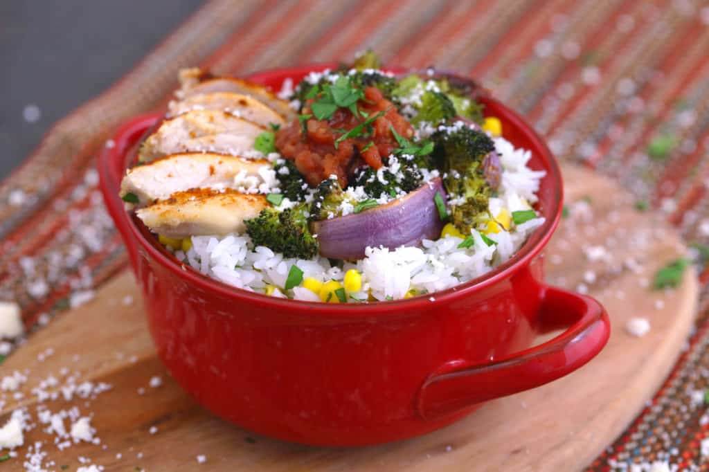 Meal Prep Chicken Burrito Bowls
