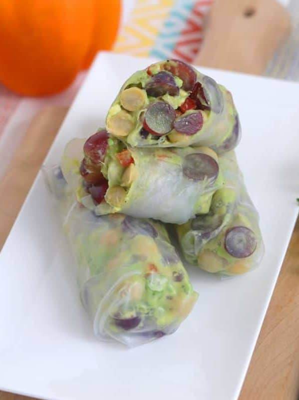 Chickpea Salad Summer Rolls