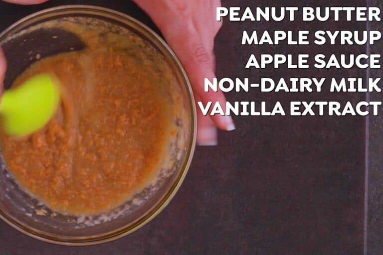 Separately, combine wet ingredients and stir well.