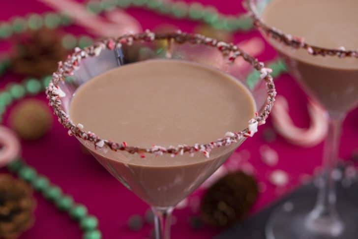 Candy Cane Martini Mocktail