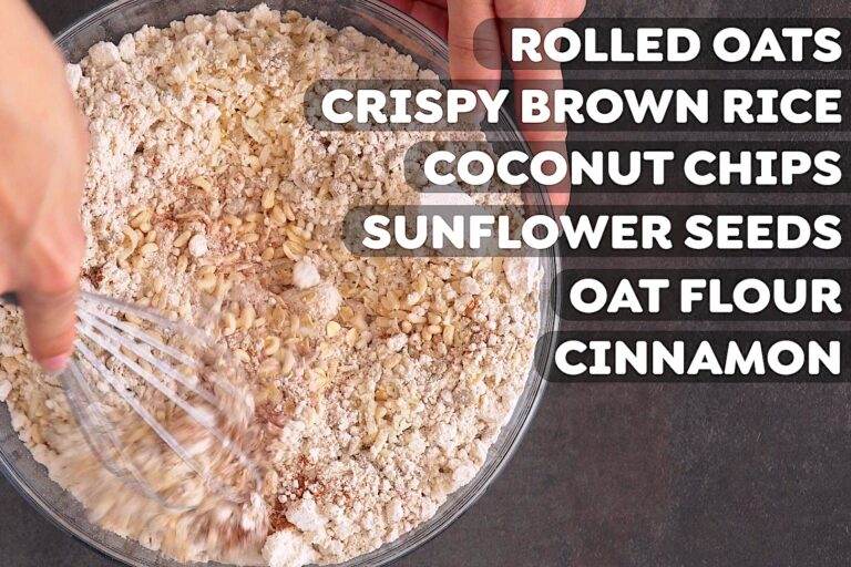 Whisk together granola dry ingredients.