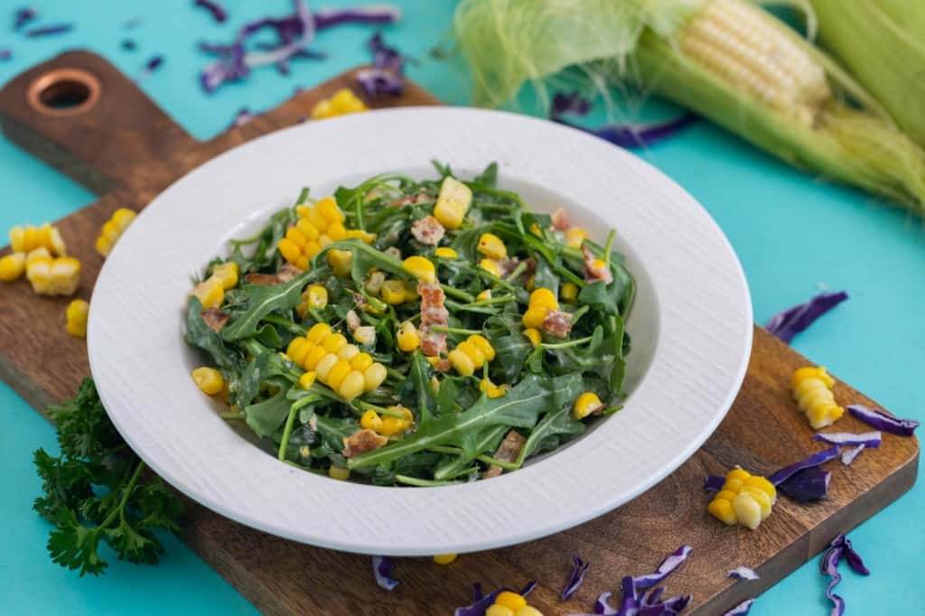 BBQ Corn Arugula Salad