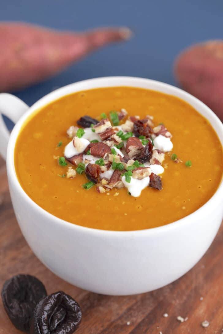 Creamy Sweet Potato Soup with Coconut Milk
