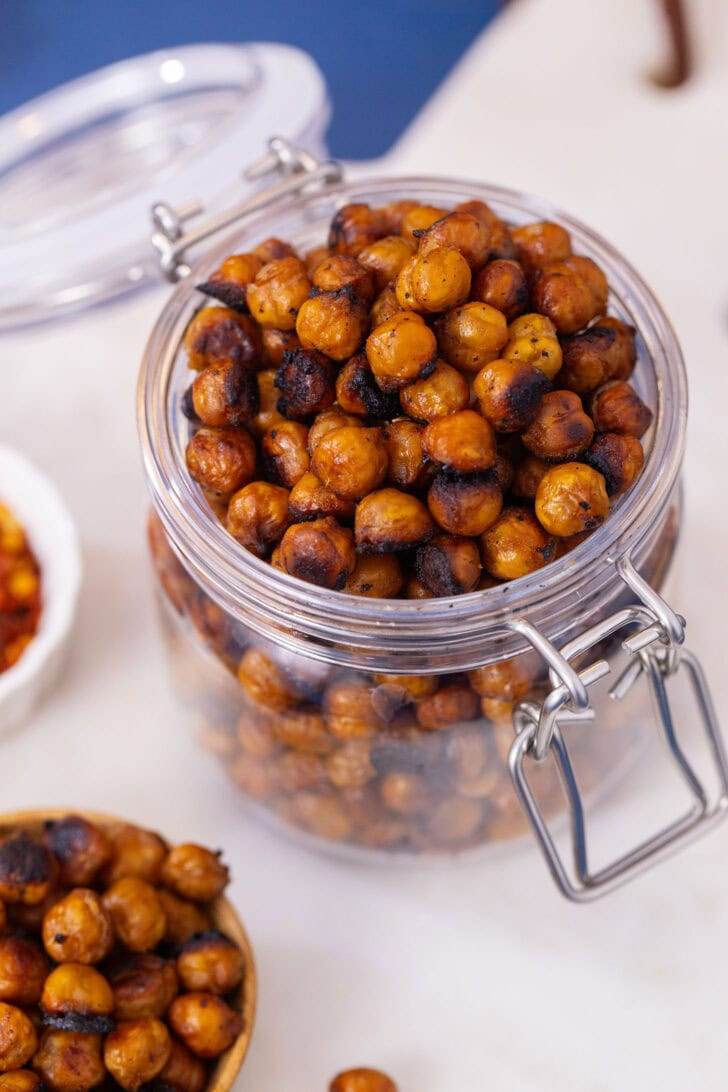 Crispy Asian-Style Roasted Chickpeas for Meal Prep