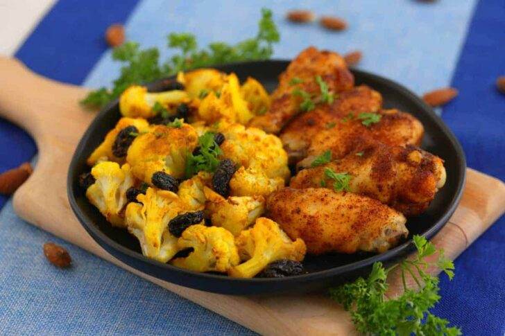 crispy baked chicken wings, whole 30 chicken wings, whole30 dinner ideas, whole 30 dinners, whole 30 meals, whole30 meal prep ideas, whole30 diet recipes, paleo chicken wings, garam masala chicken wings