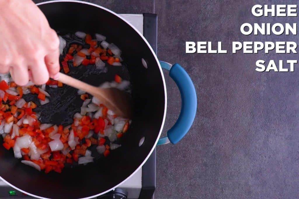Saute veggies for 4-5 minutes