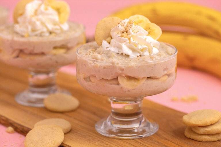 Eggless Banana Pudding from Scratch