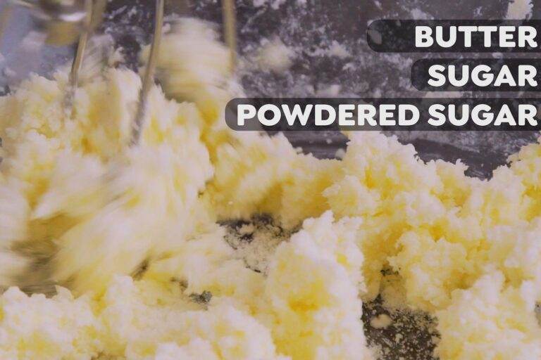 Cream together butter and sugars with a hand mixer.