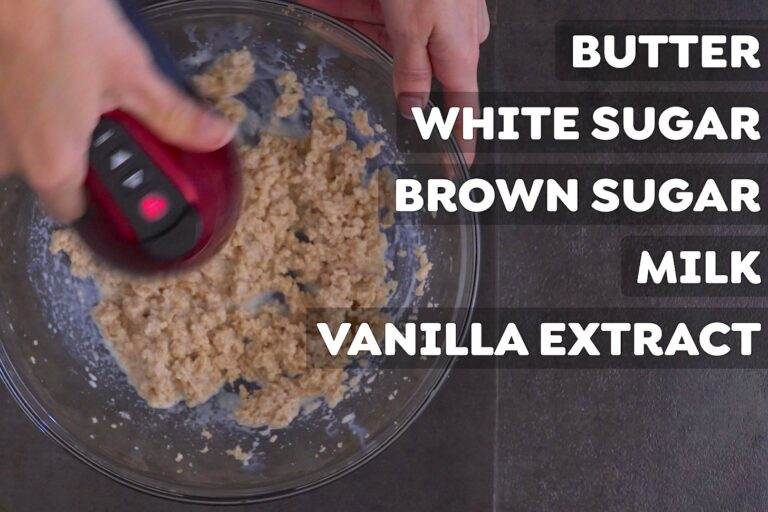 Beat in milk and vanilla.