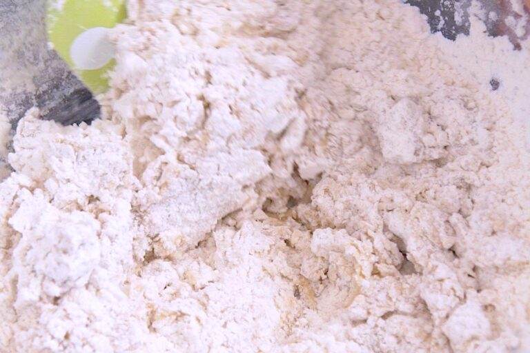 Add dry ingredients into wet.