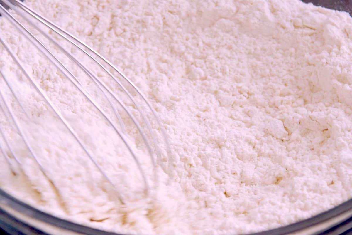 Separately, whisk flour, baking powder, baking soda, and salt.