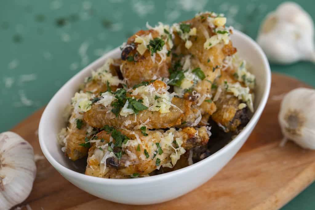 Air Fryer Garlic Parmesan Wings