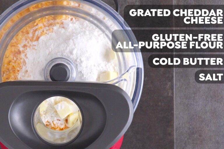 Add all Cheez-Its ingredients into a food processor.