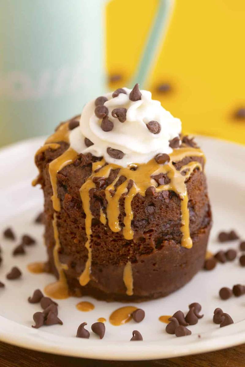 Vegan Gluten Free Mug Cake Recipes - Chocolate Peanut Butter Mug Cake