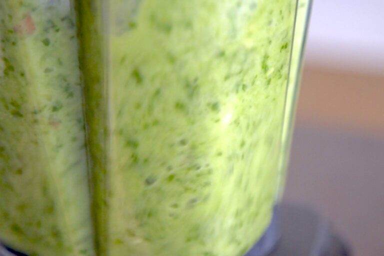 Blend until all ingredients are broke up and integrated.