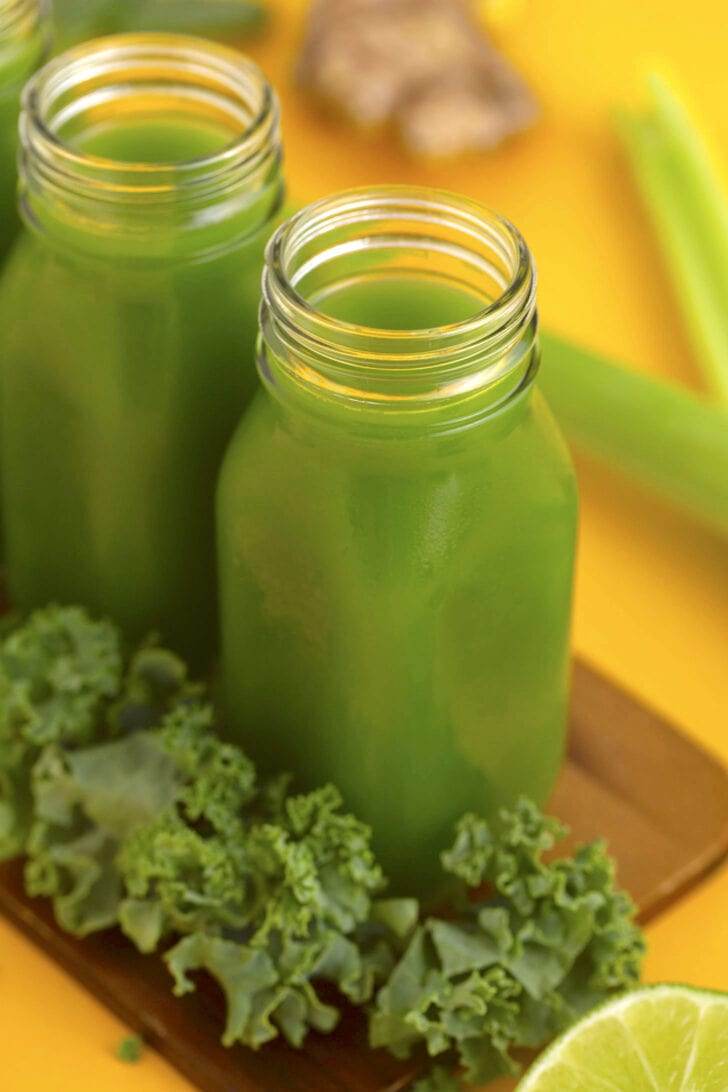 Green Juice in a Blender
