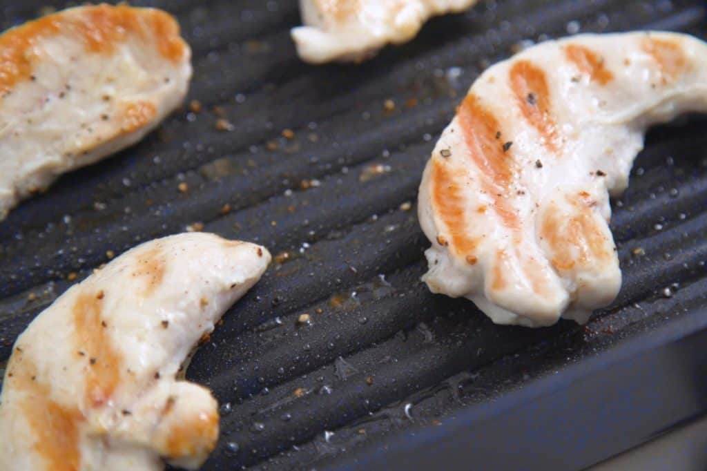grilled bbq chicken tenders, grilled chicken tenders in skillet