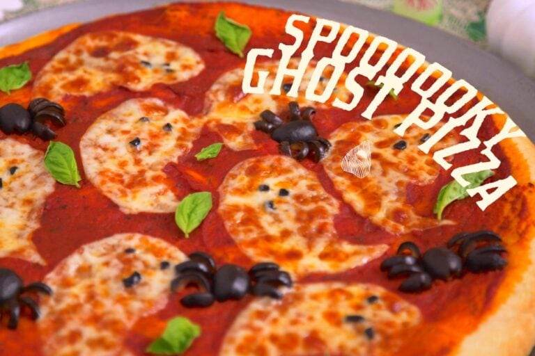 Spooky Ghost Pizza for Halloween