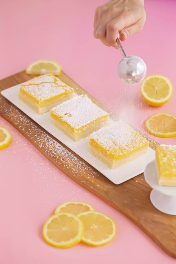 Healthy lemon bars recipe