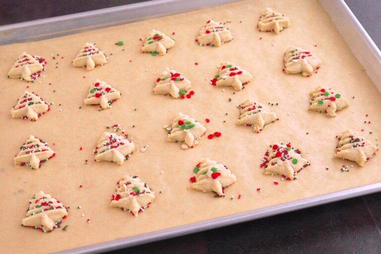Bake at 375°F for 6-8 minutes. (They won't brown, so don't wait for them!)
