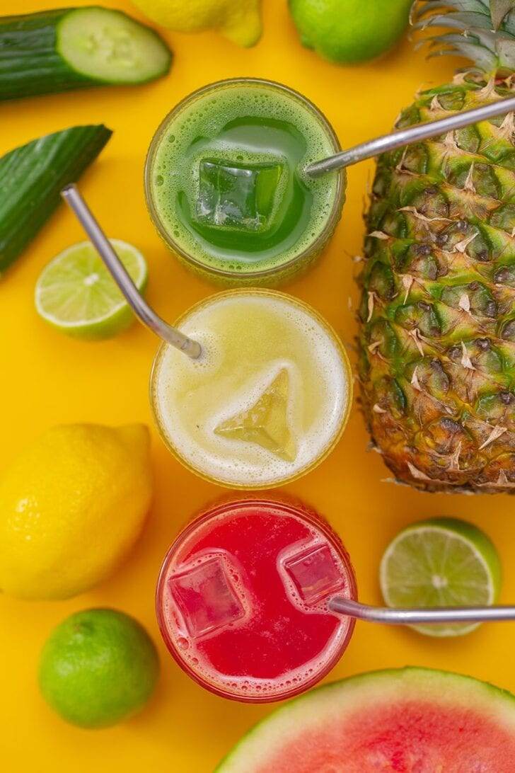 Homemade Agua Fresca (Watermelon, Pineapple, Cucumber)