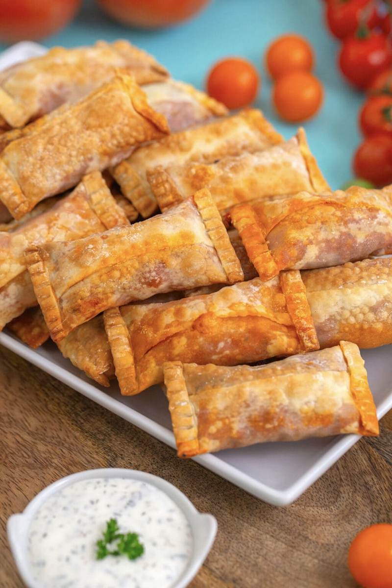 Homemade Pizza Rolls with Wonton Wrappers