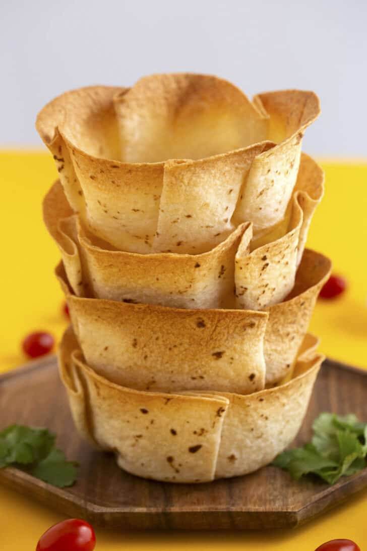 Homemade Baked Tortilla Bowls for Taco Salad