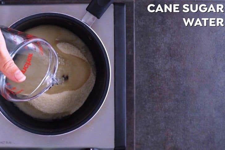 How to make simple syrup with cane sugar