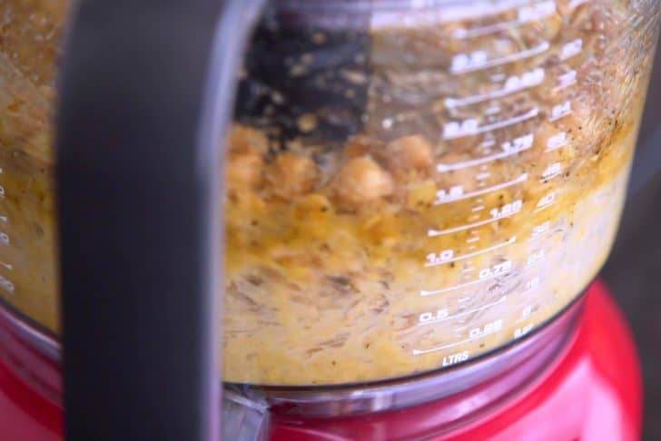 Add all ingredients to a food processor and blend until smooth.