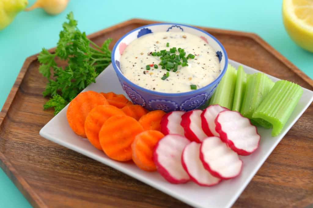 How to make homemade ranch veggie dip